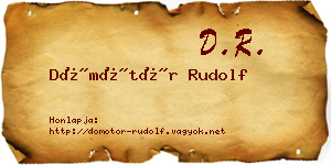 Dömötör Rudolf névjegykártya